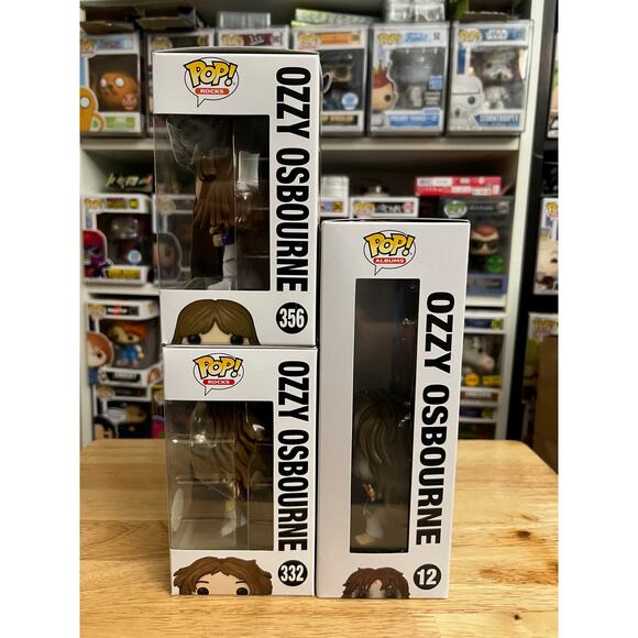 3 Ozzy Osbourne Funko Pops EXC White Purple Fringe 356 332 Diary Madman Album 12 - Picture 3 of 7